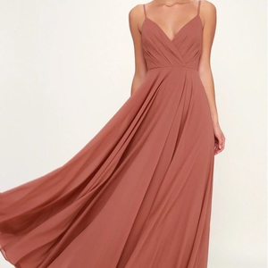 Lulus Rusty Rose Maxi‎ Dress